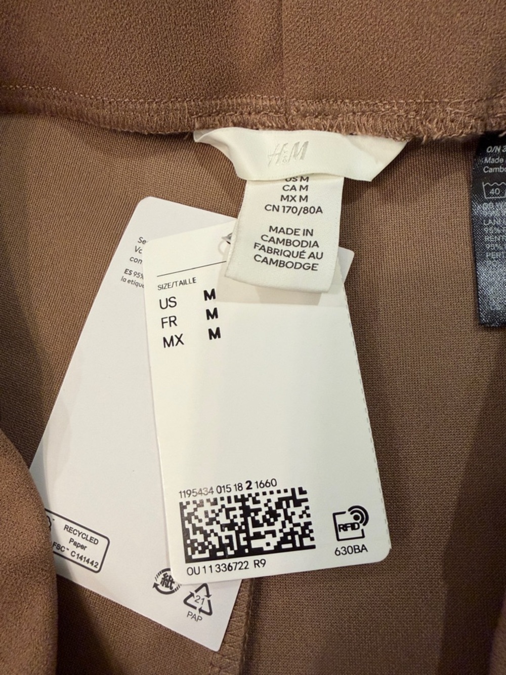 H&M Brown Jersey Pants/NWT/M - Picture 8 of 14